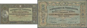Switzerland / Schweiz
set of 2 notes containing 5 Franken 1942 P. 11j (F) and 20 Franken 1916 P. 12 wutg strong center fold, center hole and pinholes...