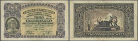 Switzerland / Schweiz
1000 Franken 1931 P. 37, used with vertical and horizontal folds, no holes or tears, strong paper, condition: F+.