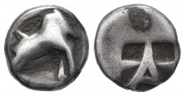 Peloponeso. Argolos. Tetróbolo. 490-480 a.C. Argos. (Gc-2663). Ag. 2,82 g. BC+. Est...75,00. /// ENGLISH DESCRIPTION: Peloponnese. Argolos. Tetrobol. ...