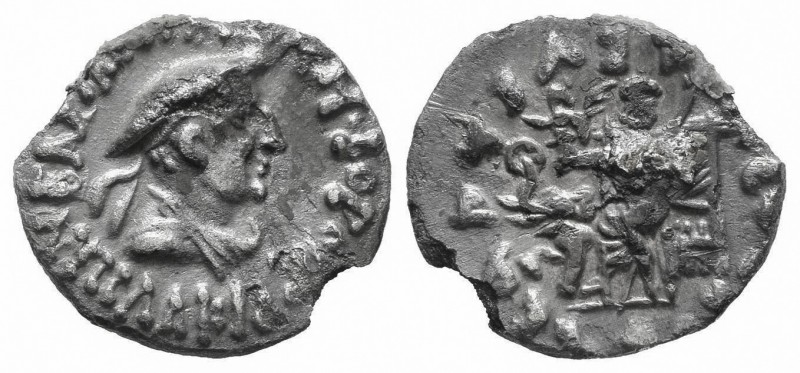 Bactria e Indogrecia. Antialkidas. Dracma. 145-1345 a.C. (Gc-7628). Ag. 1,25 g. ...