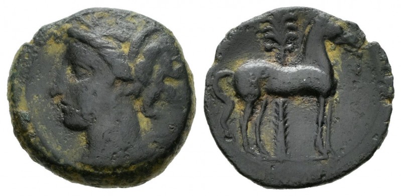 Cartagonova. 1/2 calco. 220-215 a.C. Cartagena (Murcia). (Abh-507). (Acip-604). ...