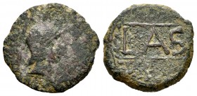 Lastigi. Cuadrante. 150-50 a.C. Aznalcázar (Sevilla). (Abh-1680). (Acip-2374). (C-4). Ae. 3,29 g. BC+/MBC. Est...50,00. /// ENGLISH DESCRIPTION: Lasti...