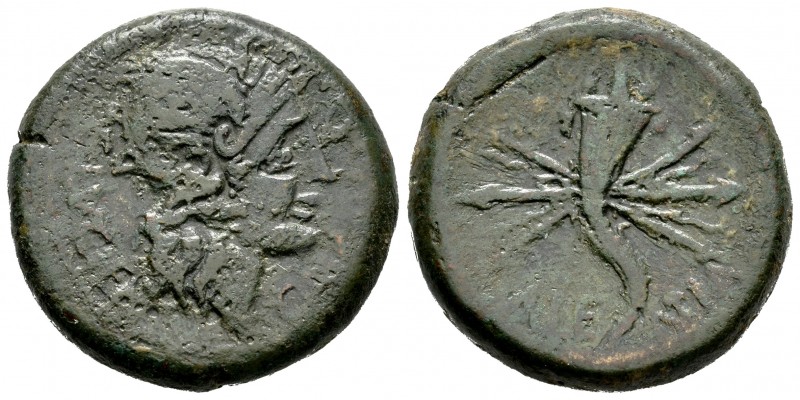 Valentia. As. 150-50 a.C. Valencia. (Abh-2510). (Acip-2049). (C-1). Ae. 22,69 g....