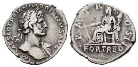 Adriano. Denario. 118 d.C. Roma. (Ric-41). (Seaby-745). Ag. 3,01 g. MBC-. Est...35,00. /// ENGLISH DESCRIPTION: Hadrian. Denarius. 118 d.C. Rome. (Ric...