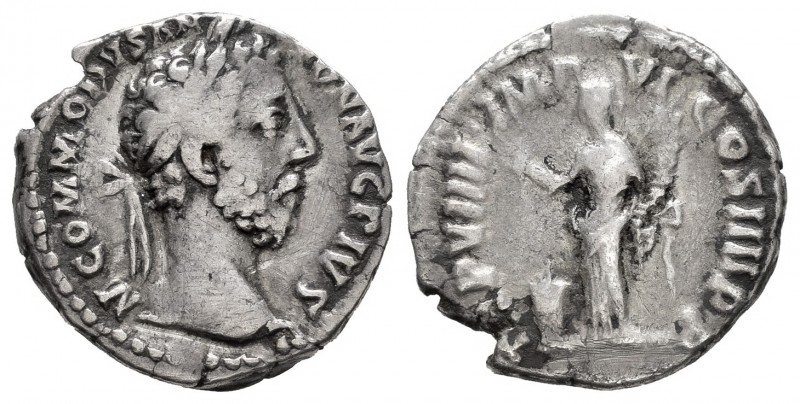 Cómodo. Denario. 184 d.C. Roma. (Spink-5669). (Ric-73). (Seaby-446). Ag. 2,83 g....