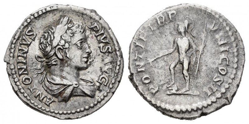 Caracalla. Denario. 205 d.C. Roma. (Spink-6858). (Ric-80b). (Seaby-420a). Rev.: ...