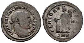 Maximino II Daza. Follis. 312-313 d.C. Cyzicus. (Spink-14834). (Ric-101a). (Ch-29). Rev.: GENIO AVGVSTI. Genio en pie a izquierda con patera sobre alt...