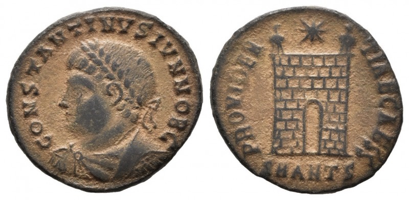 Constantino II. Centenional. 325-326 d.C. Antioquía. (Spink-17255). Rev.: PROVID...