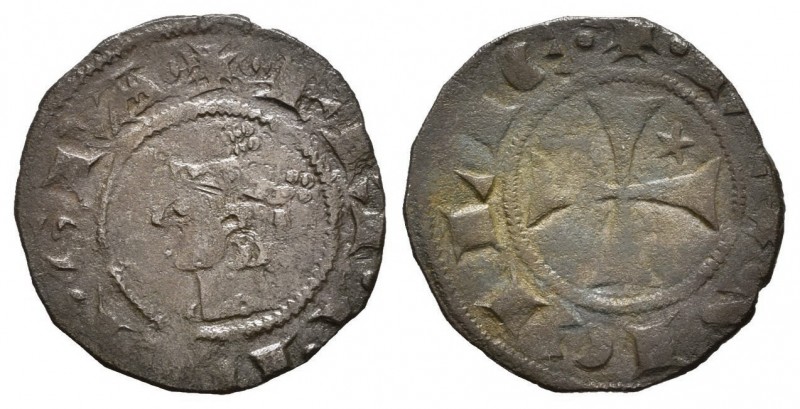 Corona de Aragón. Federico III. Dinero. (1296-1337). Sicilia. (Cru-582). (Cru C....