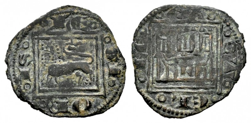 Reino de Castilla y León. Alfonso X (1252-1284). Óbolo. León. (Bautista-413). Ve...