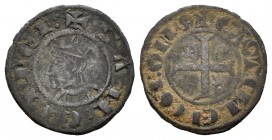 Reino de Castilla y León. Sancho IV (1054-1076). Seisen. (Bautista-439). Ve. 0,64 g. Con estrellas en primer y tercer cuadrante. MBC-. Est...30,00. //...