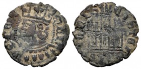Reino de Castilla y León. Enrique II (1368-1379). Cornado. Burgos. (Abm-486). (Bautista-688). Ae. 1,00 g. Con B bajo el castillo. MBC/MBC-. Est...25,0...