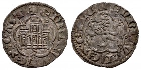 Reino de Castilla y León. Enrique III (1390-1406). 1/2 blanca. Sevilla. (Bautista-773 variante). (Abm-607 variante). Anv.: +ENRICVS REX CAST. Rev.: +E...