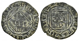 Reino de Castilla y León. Enrique IV (1454-1474). Blanca de rombo. Segovia. (Bautista-1083). Ve. 1,02 g. Con acueducto bajo el castillo. MBC-. Est...1...