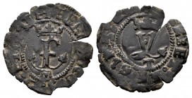 Fernando e Isabel (1474-1504). Blanca. Toledo. (Cal-55). Ae. 0,90 g. MBC. Est...15,00. /// ENGLISH DESCRIPTION: Catholic Kings (1474-1504). Blanca. To...