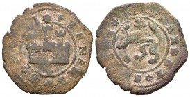 Fernando e Isabel (1474-1504). 2 maravedís. Segovia. (Cal 2008-619 variante). (Rs-608 variante). Ae. 5,35 g. Leyenda del anverso empieza por roseta de...