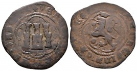 Fernando e Isabel (1474-1504). 4 maravedís. Cuenca. (Cal 2008-562). (Rs-316 variante). Ag. 6,88 g. Castillo en tres partes. BC+. Est...25,00. /// ENGL...