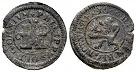 Felipe III (1598-1621). 2 maravedís. 1600. Segovia. C. (Cal-181). (Jarabo-Sanahuja-C38). Ae. 3,13 g. MBC-. Est...15,00. /// ENGLISH DESCRIPTION: Phili...