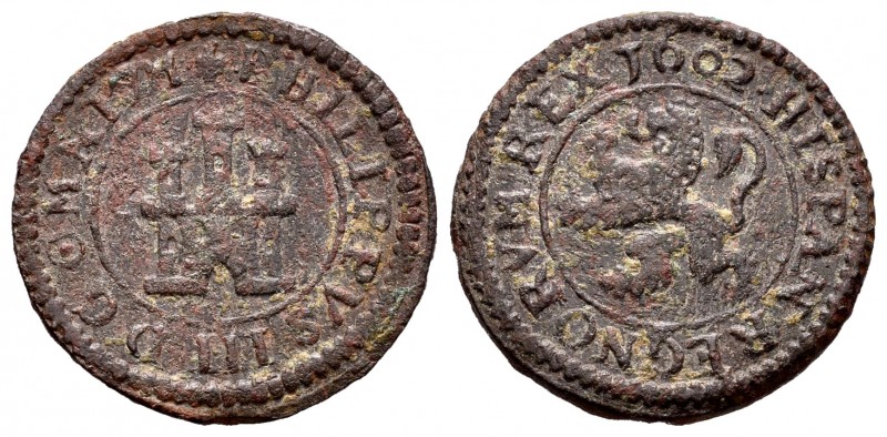 Felipe III (1598-1621). 2 maravedís. 1602. Segovia. C. (Cal-183). (Jarabo-Sanahu...