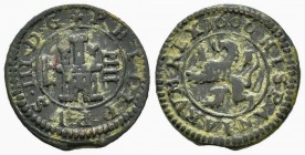 Felipe III (1598-1621). 4 maravedís. 1606. Segovia. (Cal-261). (Jarabo-Sanahuja-D244). Ae. 3,33 g. Acueducto de 3 arcos. MBC. Est...15,00. /// ENGLISH...