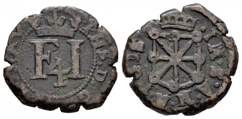 Felipe III (1598-1621). 4 cornados. 1615. Pamplona. (Cal-75). Ae. 4,51 g. MBC-. ...