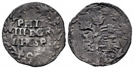 Felipe III (1598-1621). 1 carlino (3 cinquine). Nápoles. (Vti-tipo 48). Ag. 198,00 g. MBC. Est...30,00. /// ENGLISH DESCRIPTION: Philip III (1598-1621...