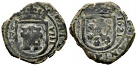 Felipe IV (1621-1665). 8 maravedís. 1621. Burgos. (Cal-295). (Jarabo-Sanahuja-F1). Ae. 4,69 g. MBC. Est...18,00. /// ENGLISH DESCRIPTION: Philip IV (1...