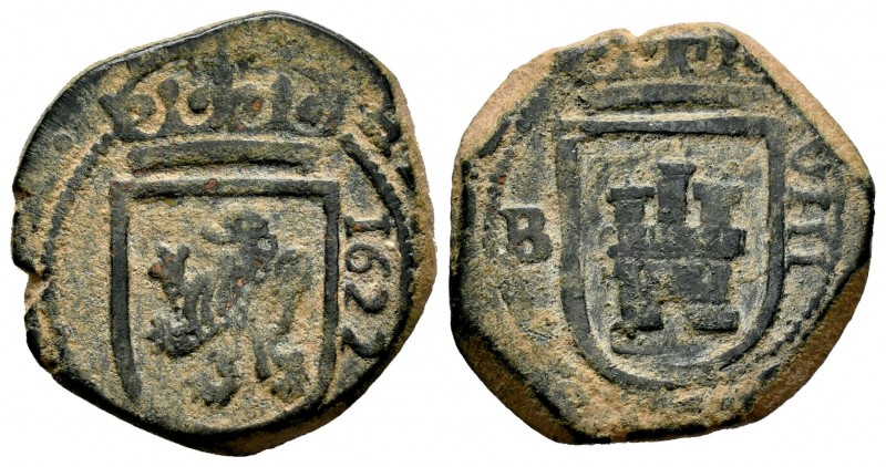 Felipe IV (1621-1665). 8 maravedís. 1622. Burgos. (Cal-296). (Jarabo-Sanahuja-F2...
