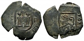 Felipe IV (1621-1665). 8 maravedís. 1621. Cuenca. (Cal-323). (Jarabo-Sanahuja-F33). Ae. 6,14 g. MBC. Est...20,00. /// ENGLISH DESCRIPTION: Philip IV (...