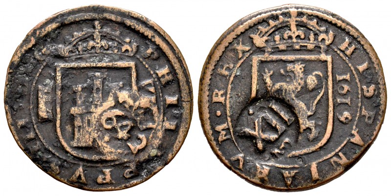 Felipe IV (1621-1665). Resello de 12 maravedís. 1642. Madrid. (Cal 2019-517). (J...