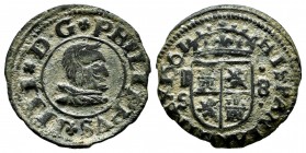 Felipe IV (1621-1665). 8 maravedís. 1661. Segovia. S. (Cal 2008-1507). (Jarabo-Sanahuja-M540). Ae. 1,99 g. MBC+. Est...12,00. /// ENGLISH DESCRIPTION:...