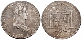 Fernando VII (1808-1833). 8 reales. 1817. Lima. JP. (Cal-1250). Ag. 26,52 g. BC+. Est...35,00. /// ENGLISH DESCRIPTION: Ferdinand VII (1808-1833). 8 r...