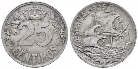 Alfonso XIII (1886-1931). 25 céntimos. 1925. Madrid. PGS. (Cal-24). Cu-Ni. 7,01 g. EBC-. Est...15,00. /// ENGLISH DESCRIPTION: Alfonso XIII (1886-1931...