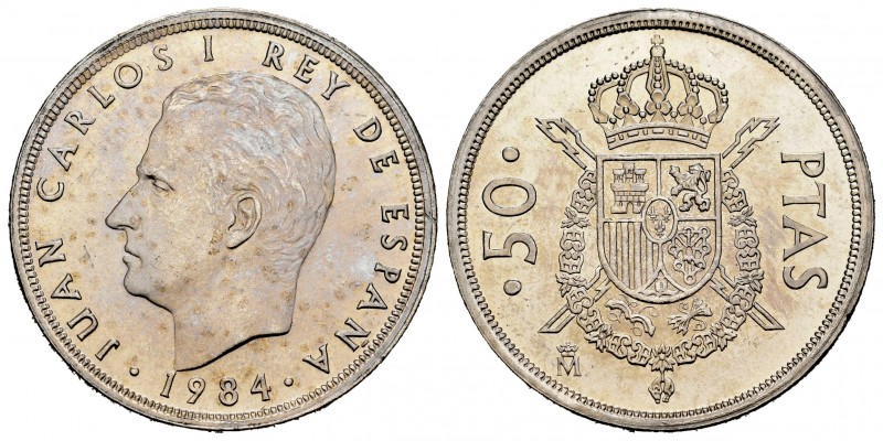 Juan Carlos I (1975-2014). 50 pesetas. 1984. (Cal-109). Cu-Ni. 12,48 g. Brillo o...