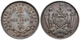 British North Borneo. 1 cent. 1888. Heaton. H. (Km-2). Ae. 9,45 g. EBC-/EBC. Est...25,00. /// ENGLISH DESCRIPTION: British North Borneo. 1 cent. 1888....