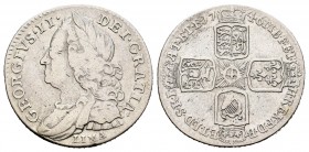 Gran Bretaña. George II. 6 pence. 1746. LIMA bajo el busto. (Km-582.3). (S-3710). Ag. 2,92 g. Limpiada. BC+. Est...50,00. /// ENGLISH DESCRIPTION: Uni...
