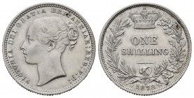 Gran Bretaña. Victoria. 1 shilling. 1878. (Km-734.2). Ag. 5,65 g. MBC+. Est...30,00. /// ENGLISH DESCRIPTION: United Kingdom. Victoria Queen. 1 shilli...