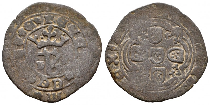 Portugal. Joao I. 1 real branco. (1385-1433). Lisboa. (Gomes-tipo 52). 2,54 g. B...