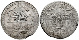Turquía. Selim III. Yuzluk. 1203 H. (Km-507). Ag. 30,41 g. BC+. Est...35,00. /// ENGLISH DESCRIPTION: Turkey. Selim III. 1203 H. (Km-507). Ag. 30,41 g...