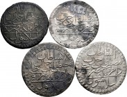 Lote de 4 monedas de Turquía. 2 Zolota 1171 H. Ag. A EXAMINAR. BC/MBC. Est...90,00.