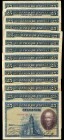 Lote de 57 billetes, 25 pesetas 1928, serie B (27) y 50 pesetas 1928 serie B y C (30). A EXAMINAR. BC+/MBC-. Est...50,00.