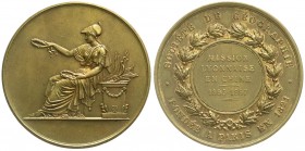 China
Qing-Dynastie. De Zong, 1875-1908
Bronzemedaille 1897 (Aversstempel von Brenet). Geographische Gesellschaft Paris, auf die Lyoner Mission in C...
