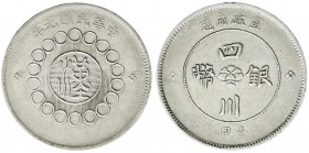 China
Republik, 1912-1949
Dollar (Yuan) Jahr Nien = 1912. Provinz Szechuan, Prägung der Militär-Regierung. sehr schön, kl. Kratzer