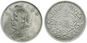 China
Republik, 1912-1949
Dollar (Yuan) Jahr 9 = 1920, Präsident Yuan Shih-kai. sehr schön