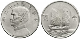 China
Republik, 1912-1949
Dollar (Yuan) Jahr 23 = 1934. vorzüglich, Kratzer
