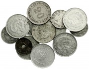 China
Lots bis 1949
13 Münzen: Kwangtung 4 X 10 Cents Guang Zong, 6 X 20 Cents Guang Zong, 20 Cents Jahr 2 (1912) und Jahr 18 (1929), geprägter Cash...