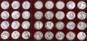 China
Lots der Volksrepublik China
32 Stück: 31 X 10 Yuan Panda Silber von 1989 bis 2019 kpl. 26 X 1 Unze Silber von 1989 bis 2014, 5 X 30 g. Feinsi...