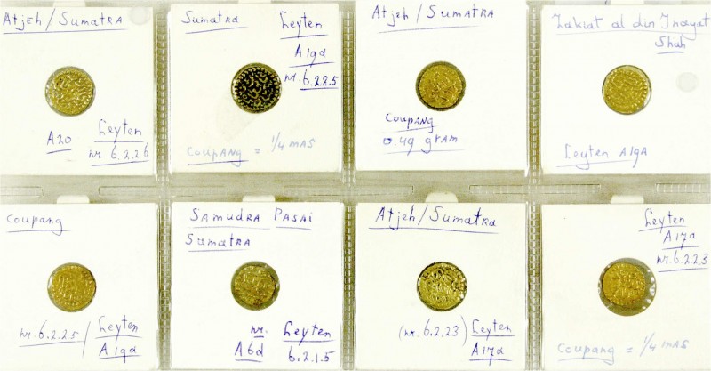 Indonesien-Sumatra
Lots
Sammlung von 8 div. Kupangs GOLD. 16./17. Jh. Alle in ...