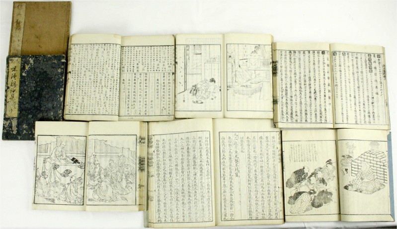 Japan
Varia
8 Holzdruckbücher, Jahre Shotoku 5 = 1716, Meiwa 1 = 1764, Anei 5 ...