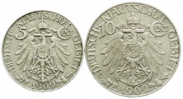 Kiautschou
2 Münzen: 5 Cent und 10 Cent 1909. beide sehr schön